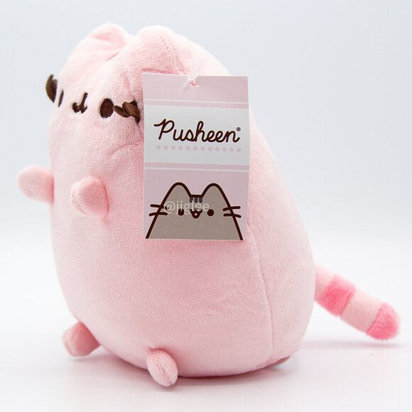 5" Pusheen Pink Cat with Pink Stripe / Spin Master Plush Toy Stuffed Animal BNWT - Picture 2 of 4